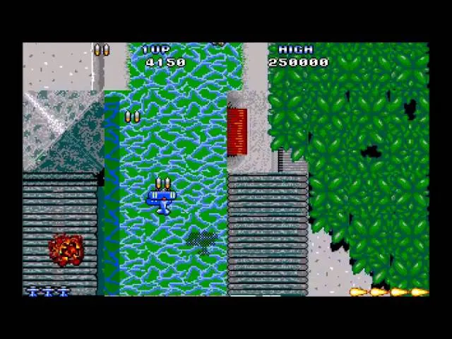 Flying Shark sur Atari ST : un biplan, cinq niveaux et zéro pitié